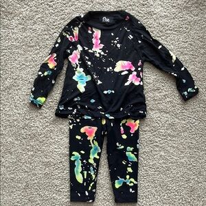 Flowers by Zoe 18M Baby Girl Black Tie Dye Set, new with tags